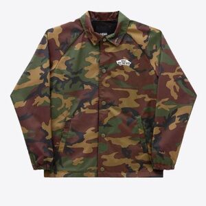 Vans Torrey Camo Windbreaker Skater Streetwear Snap Front Jacket